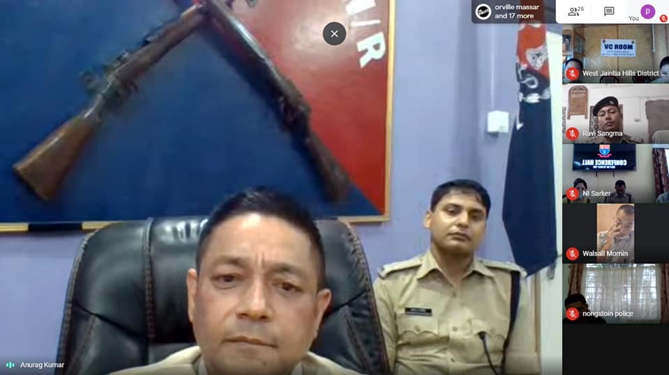 Junior Grade Gazetted Officers of Meghalaya Police were briefed by Speaker Shri. A. Kumar, IPS Dy. Inspector General of Police (WR)  in an Virtual Conference 04.09.2020