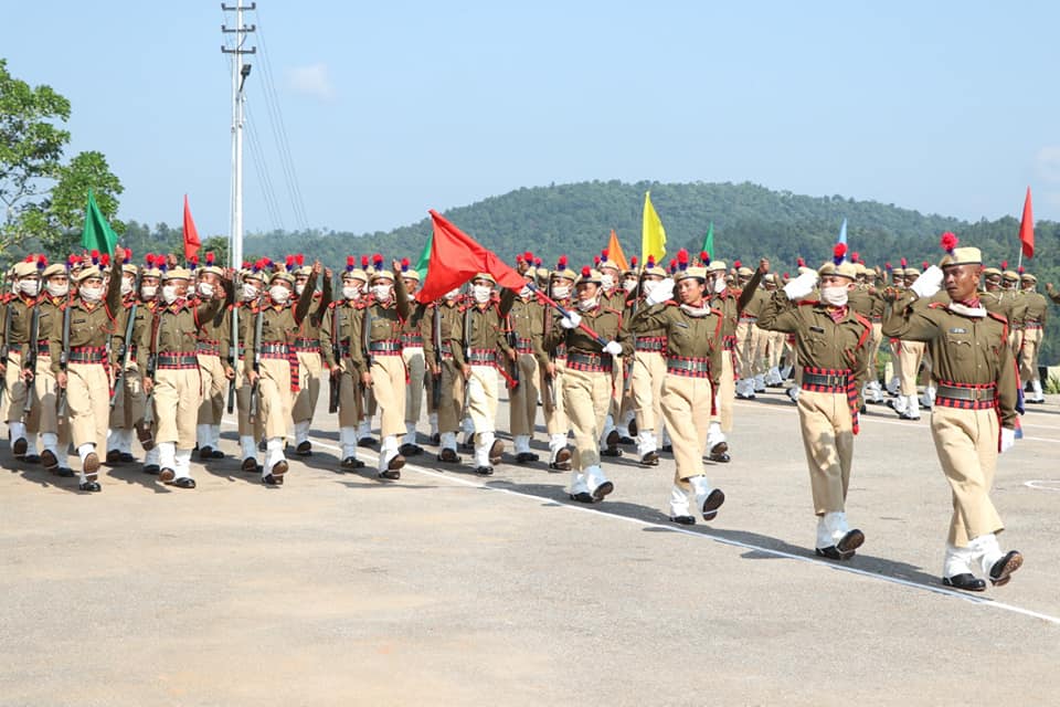 Passing Out Parade maintaining social distancing norms was held today i.e. 20.10.2020 , for the 2nd Batch Basic Training Recruit Constables of 6th MLP Bn., Umran at Meghalaya Police Academy, Umran.