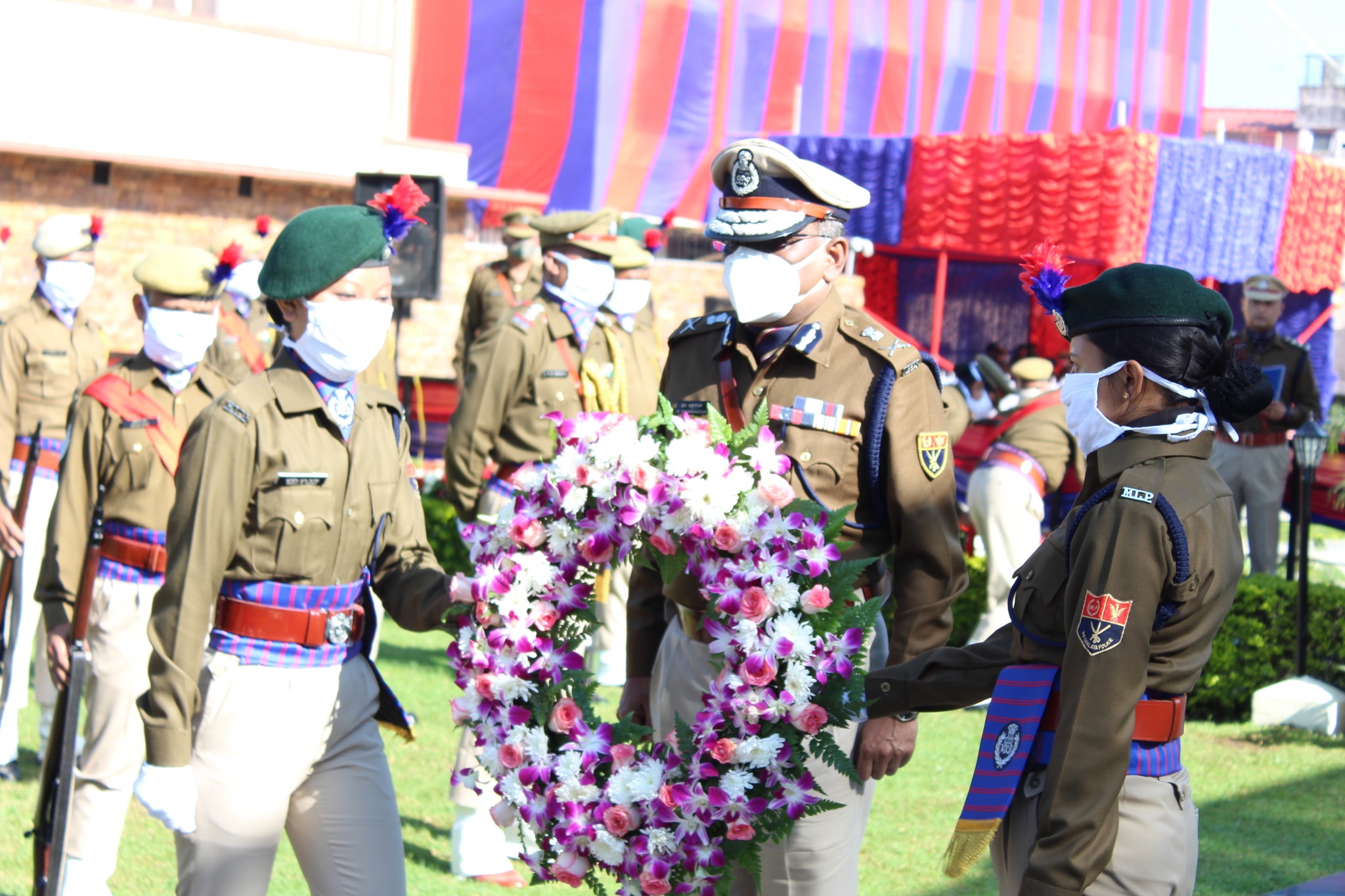 Police Commemoration Day is observed today the 21st October , 2020, by East Khasi Hills DEF at Police Reserve Shillong
