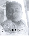 Dead body of Geeta Chetri 
