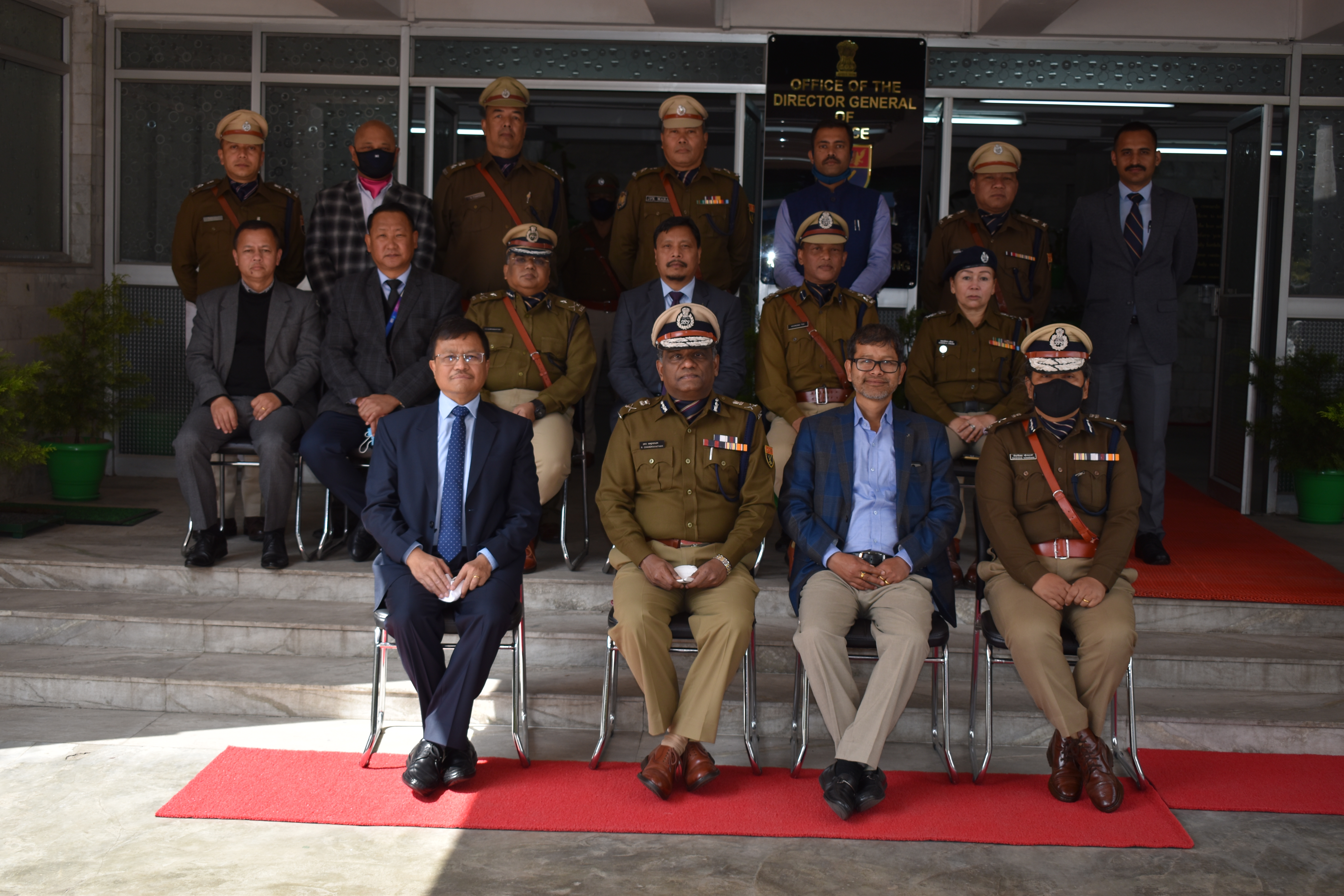 E-Challan, A Digital Traffic Solution was launched by Shri. Lahkmen Rymbui, Hon'ble Home Minister of Meghalaya in presence of Shri. R. Chandranathan, IPS, DGP   and other senior officers at Police Head Quarters on 2/3/2021.