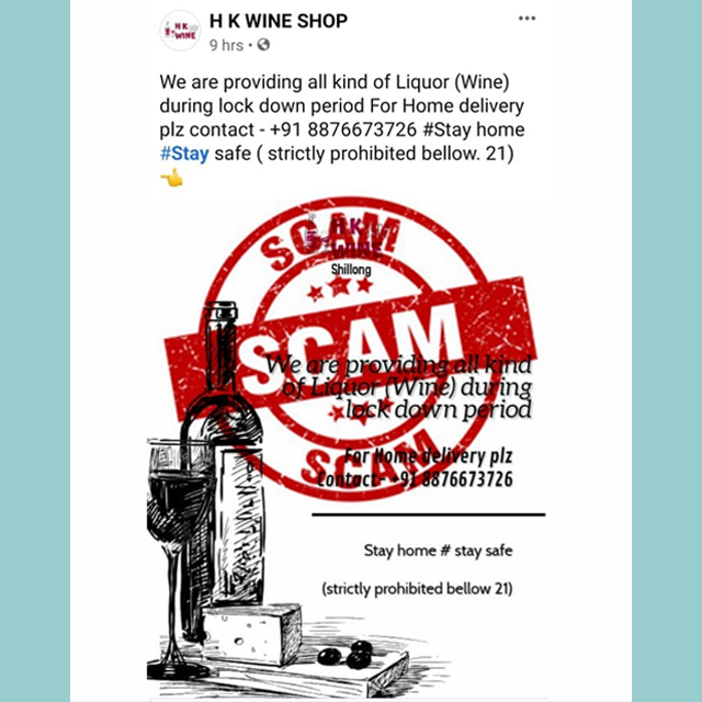  scam related to selling of liquor online