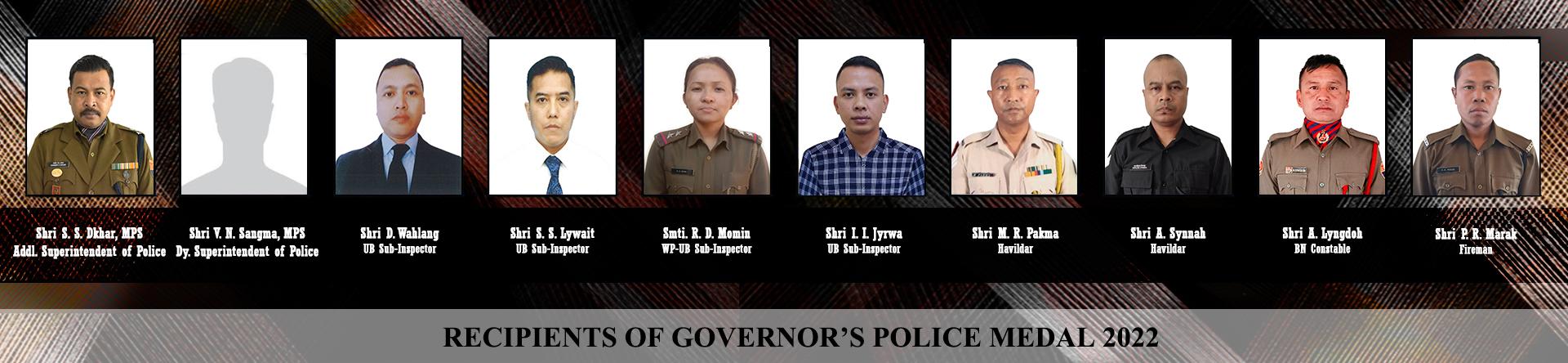 Recipients of Governors Medal 2022