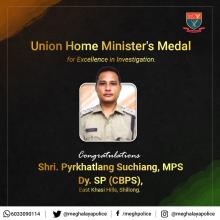 Recipients of Union Home Minister's Medal for Excellence in Investigation and Police Medal for meritorious Service