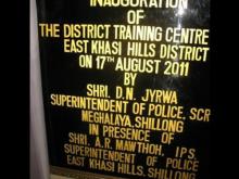 Inauguration of DTC in East Khasi Hills, Shillong by Shri D.N. Jyrwa, Superintendent of Police SCRB on 17/8/2011
