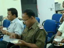 Police Officers Taking Breakfast  at Inauguration of District Training Centre, West Garo Hills