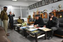 Signing of M.O.U Between Home (Police) Department and State Bank Of India at Police Head Quarters on 10.02.2021