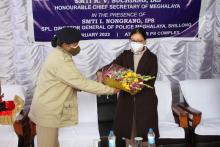 Inauguration of NERS/ERSS/Dial-112 by Smti. R. V. Suchiang, IAS Chief Secretary to the Govt. of Meghalaya in presence of Smti. I.Nongrang, IPS and other senior officers on 18th February 2022 at Sadar PS Complex