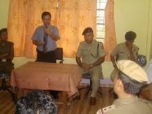 Shri D.N. Jyrwa, Superintendent Of Police Interacting With Police Officers  at Inauguration of District Training Centre 