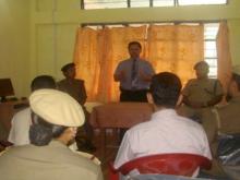Interacting With Other Police Officers at Inauguration of District Training Centre 